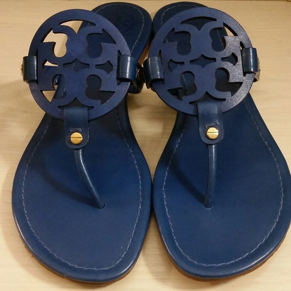 Tory Burch Shoes - •RARE•Miller Sandals in Matte Colbolt Blue Leather